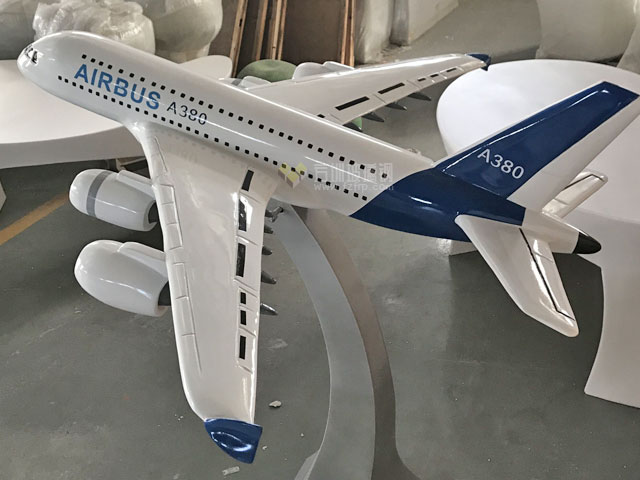 空客A380玻璃鋼飛機模型擺件云南展覽定制方圳制作圖